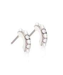 NT Pendant Mixed Curved 10 mm, Crystal/white in the group Earrings / Pearl Earrings at SCANDINAVIAN JEWELRY DESIGN (15-12146-159)