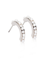 NT Pendant Mixed Curved 15 mm, Crystal/White in the group Earrings / Silver Earrings at SCANDINAVIAN JEWELRY DESIGN (15-12147-159)