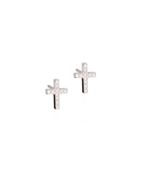 NT Brilliance Cross 8 mm, Crystal in the group Earrings / Silver Earrings at SCANDINAVIAN JEWELRY DESIGN (15-12171-01)