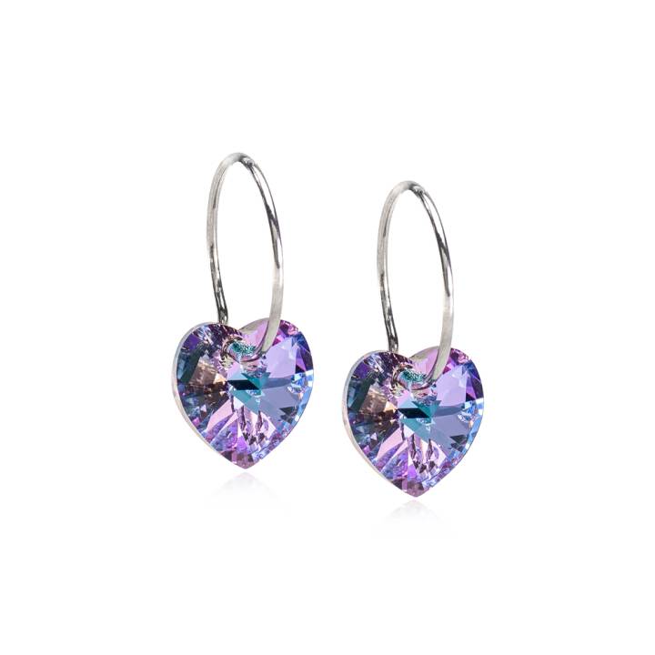 NT Heart 10 mm, Lilac in the group Earrings at SCANDINAVIAN JEWELRY DESIGN (15-1255-76)