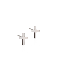 NT Plain Cross 8 mm in the group Earrings / Silver Earrings at SCANDINAVIAN JEWELRY DESIGN (15-1271-00)