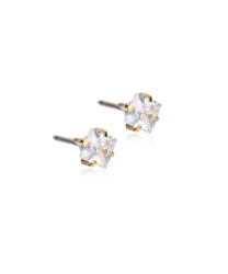 GT Tiffany Edge 5 mm, CZ White gold in the group Earrings / Gold Earrings at SCANDINAVIAN JEWELRY DESIGN (15-1304-301)