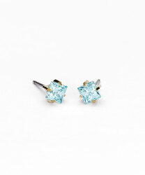 GT Tiffany Edge 5 mm, CZ Aquamarine gold in the group Earrings at SCANDINAVIAN JEWELRY DESIGN (15-1304-305)