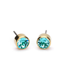 GT Bezel 6 mm, Turquoise in the group Earrings / Gold Earrings at SCANDINAVIAN JEWELRY DESIGN (15-1309-11)