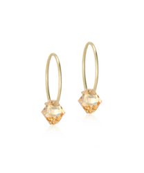 GT Ear Ring 14 mm, Bicone 6 mm, Golden shadow in the group Earrings / Gold Earrings at SCANDINAVIAN JEWELRY DESIGN (15-1347-28)