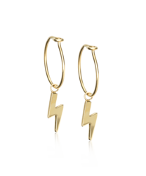 GT Ear Ring 14 mm, Pendant Flash 11 mm in the group Earrings / Gold Earrings at SCANDINAVIAN JEWELRY DESIGN (15-1352-8500)