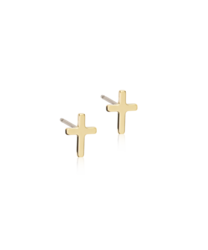 GT Plain Cross 8 mm in the group Earrings / Gold Earrings at SCANDINAVIAN JEWELRY DESIGN (15-1371-00)