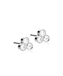 ST Clover 6 mm, Crystal in the group Earrings / Silver Earrings at SCANDINAVIAN JEWELRY DESIGN (15-1425-01)