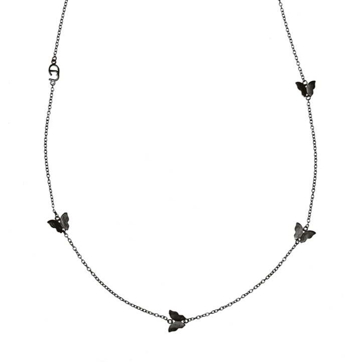 Butterfly chain Necklaces Black 90-95 cm in the group Necklaces / Silver Necklaces at SCANDINAVIAN JEWELRY DESIGN (1514240003)