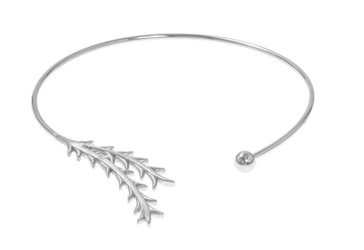 Tree twig bangle Bracelets Silver in the group Necklaces / Silver Necklaces at SCANDINAVIAN JEWELRY DESIGN (1521111002)