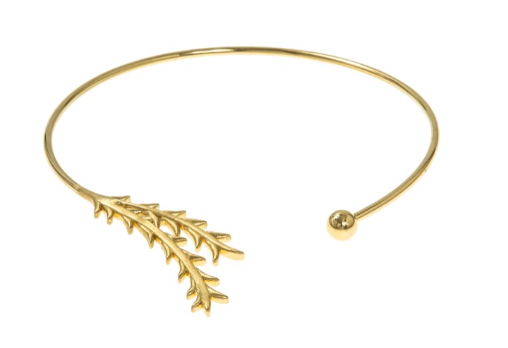 Tree twig bangle Bracelets Gold in the group Necklaces / Gold Necklaces at SCANDINAVIAN JEWELRY DESIGN (1521121002)