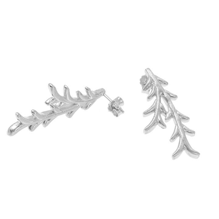 Tree twig Earring Silver in the group Earrings / Silver Earrings at SCANDINAVIAN JEWELRY DESIGN (1521411002)