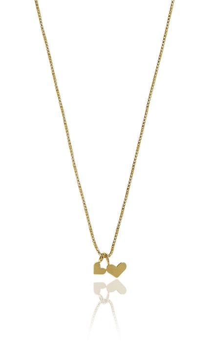 Love pendant Necklaces Gold 42-47 cm in the group Necklaces / Gold Necklaces at SCANDINAVIAN JEWELRY DESIGN (1522121009)