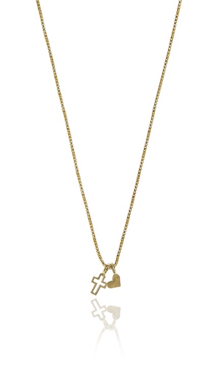 Trust pendant Necklaces Gold 42-47 cm in the group Necklaces / Gold Necklaces at SCANDINAVIAN JEWELRY DESIGN (1522121010)