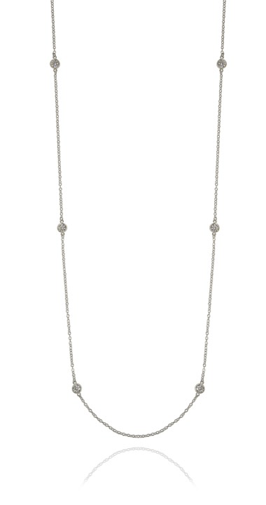 Cubic long chain Necklaces Silver in the group Necklaces / Silver Necklaces at SCANDINAVIAN JEWELRY DESIGN (1524111012)