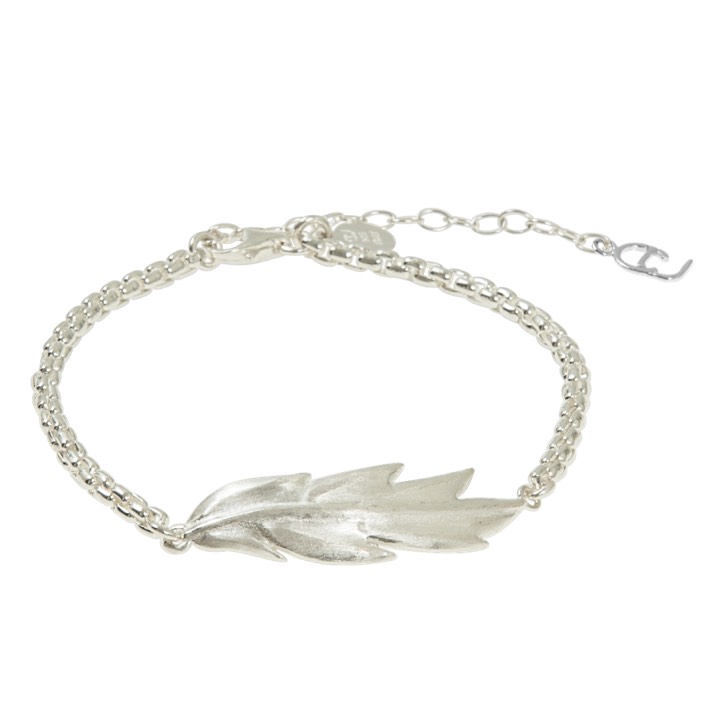 Feather/Leaf chain brace Bracelets Silver in the group Bracelets / Silver Bracelets at SCANDINAVIAN JEWELRY DESIGN (1524311001)