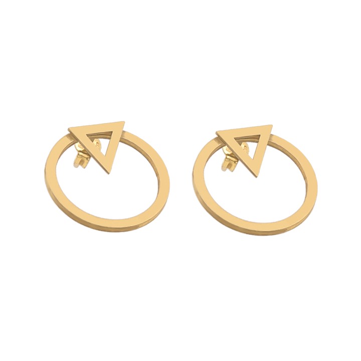 Sign Earring Gold in the group Earrings / Gold Earrings at SCANDINAVIAN JEWELRY DESIGN (1611421006)