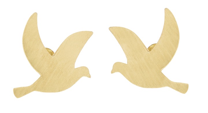 Peace Earring Gold in the group Earrings / Gold Earrings at SCANDINAVIAN JEWELRY DESIGN (1611521008)