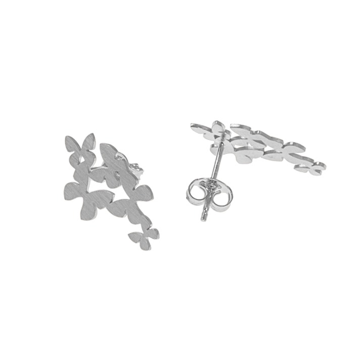 Butterfly flock Earring Silver in the group Earrings / Silver Earrings at SCANDINAVIAN JEWELRY DESIGN (1616411009)