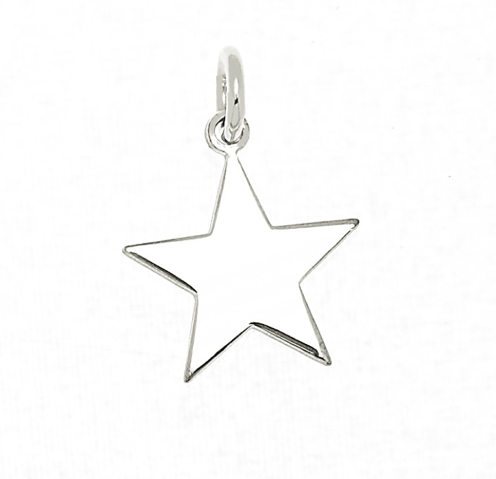 Letters star Silver in the group Necklaces / Silver Necklaces at SCANDINAVIAN JEWELRY DESIGN (1621111005)