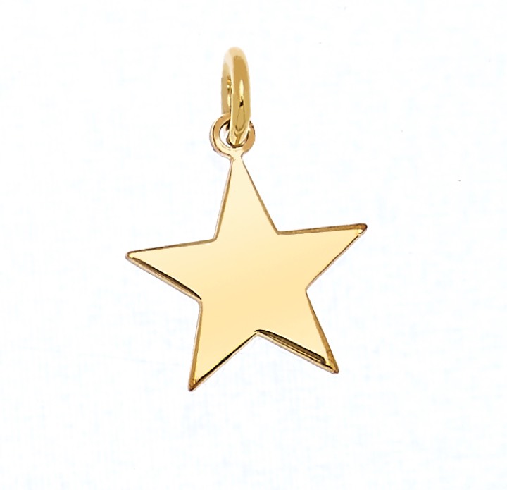 Letters star Gold in the group Necklaces / Gold Necklaces at SCANDINAVIAN JEWELRY DESIGN (1621121005)