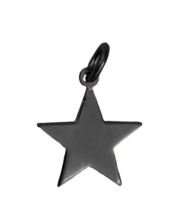 Letters star black in the group Necklaces / Silver Necklaces at SCANDINAVIAN JEWELRY DESIGN (1621141005)