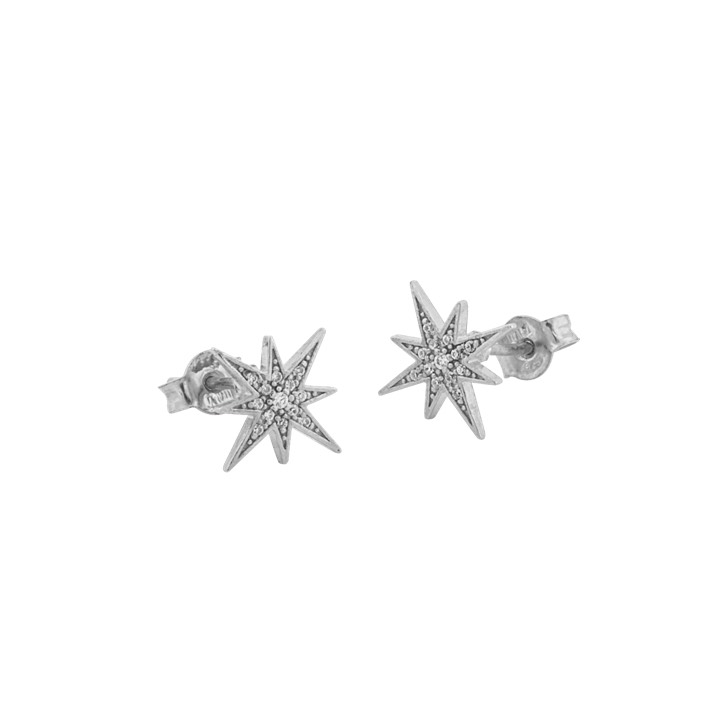 One star Earring Silver in the group Last Chance / Earrings at SCANDINAVIAN JEWELRY DESIGN (1632411001)