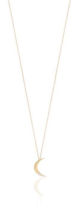 One moon Necklaces Gold 65-75 cm in the group Necklaces / Gold Necklaces at SCANDINAVIAN JEWELRY DESIGN (1635221001)