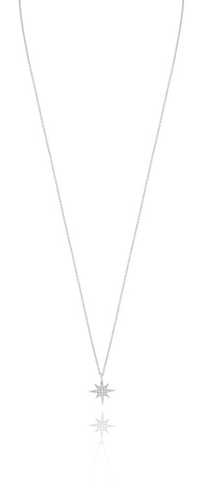One star Necklaces Silver 41-45 cm in the group Necklaces / Silver Necklaces at SCANDINAVIAN JEWELRY DESIGN (1637111001)