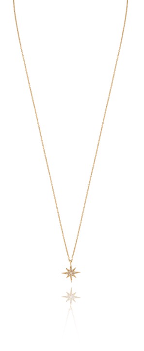 One star Necklaces Gold 41-45 cm in the group Necklaces / Gold Necklaces at SCANDINAVIAN JEWELRY DESIGN (1637121001)