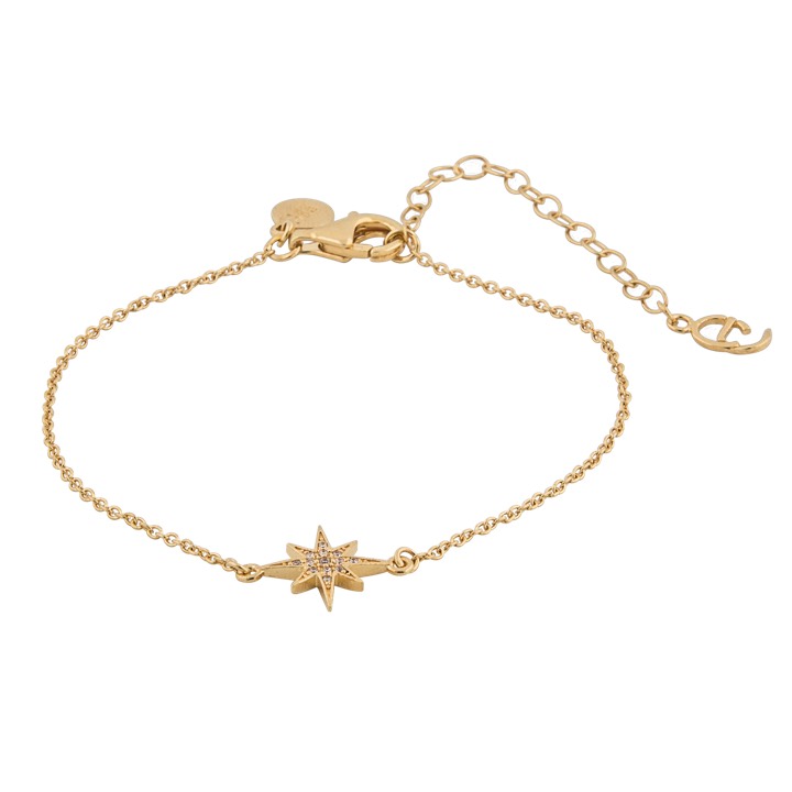 One star brace Bracelets Gold in the group Bracelets / Gold Bracelets at SCANDINAVIAN JEWELRY DESIGN (1637321001)
