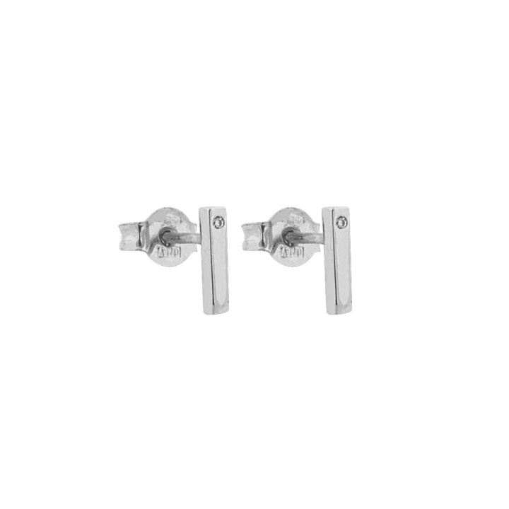 One small stick Earring Silver in the group Earrings / Silver Earrings at SCANDINAVIAN JEWELRY DESIGN (1638411001)