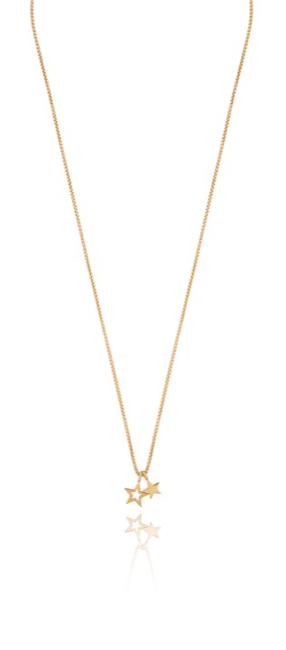 Double star pendant Necklaces Gold 42-47 cm in the group Last Chance / Necklaces at SCANDINAVIAN JEWELRY DESIGN (1712121001)