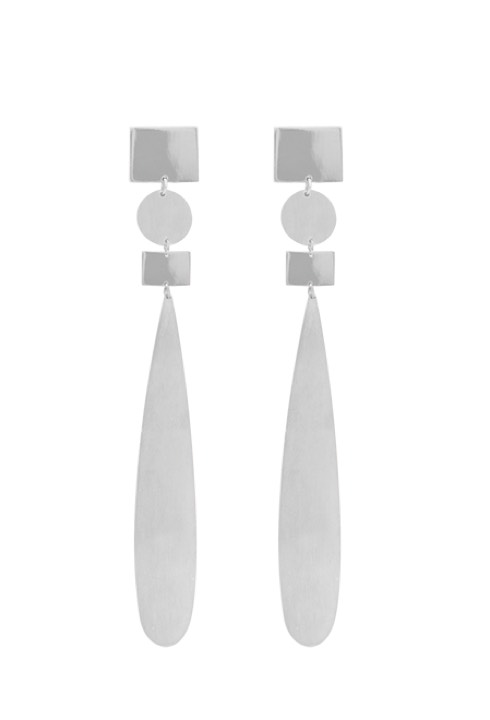 Petal big Earring Silver in the group Earrings / Silver Earrings at SCANDINAVIAN JEWELRY DESIGN (1715410008)