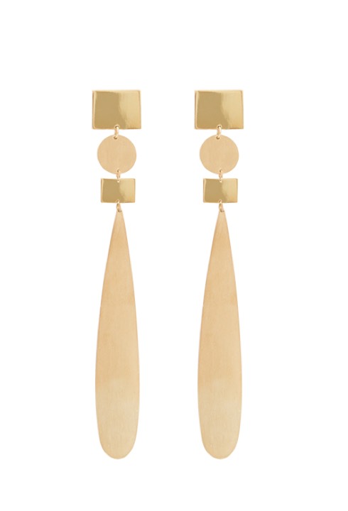 Petal big Earring Gold in the group Earrings / Gold Earrings at SCANDINAVIAN JEWELRY DESIGN (1715420008)