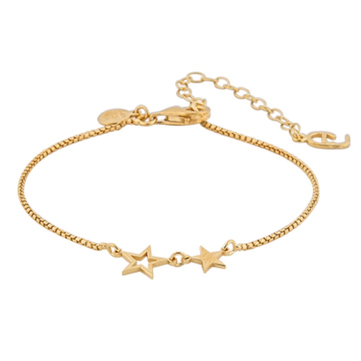 Double star brace Bracelets Gold in the group Bracelets / Gold Bracelets at SCANDINAVIAN JEWELRY DESIGN (1716321001)
