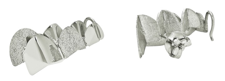 Roof double Earring Silver in the group Earrings / Silver Earrings at SCANDINAVIAN JEWELRY DESIGN (1723410001)