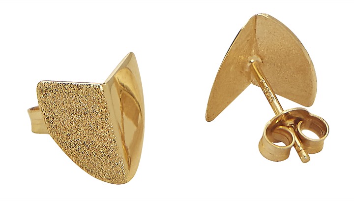 Roof mid Earring Gold in the group Earrings / Gold Earrings at SCANDINAVIAN JEWELRY DESIGN (1724420001)