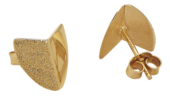 Roof big Earring Gold in the group Earrings / Gold Earrings at SCANDINAVIAN JEWELRY DESIGN (1725420001)