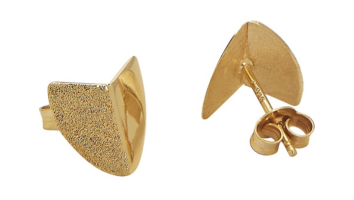 Roof small Earring Gold in the group Earrings / Gold Earrings at SCANDINAVIAN JEWELRY DESIGN (1726420001)