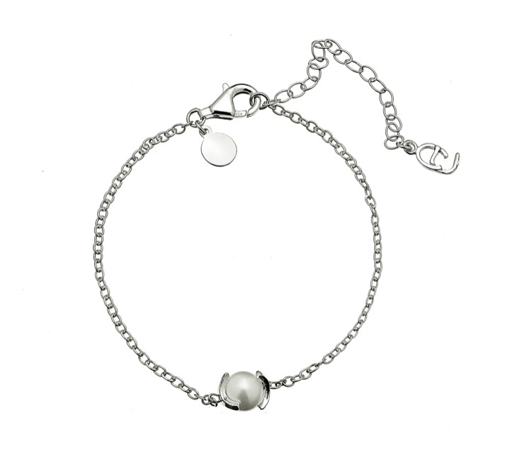 Pearl chain braclet Silver in the group Bracelets / Silver Bracelets at SCANDINAVIAN JEWELRY DESIGN (1814371001)