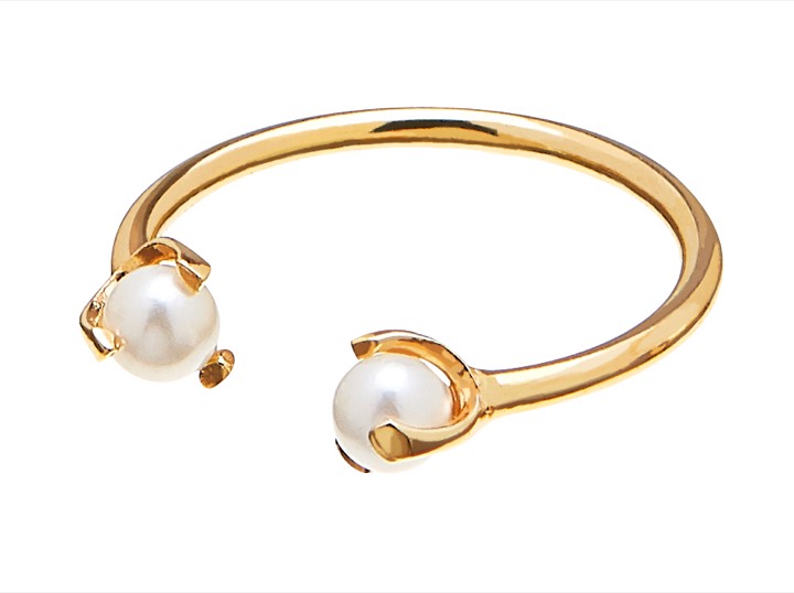 Pearl small ring ONE SIZE Gold in the group Last Chance / Rings at SCANDINAVIAN JEWELRY DESIGN (1816422001)