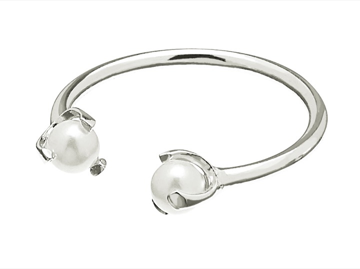 Pearl small ring ONE SIZE Silver in the group Rings / Pearl Rings at SCANDINAVIAN JEWELRY DESIGN (1816471002)