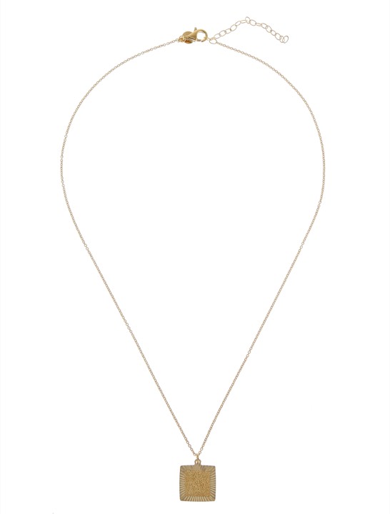 Two square pendant Necklaces Gold 45-60 cm in the group Necklaces / Gold Necklaces at SCANDINAVIAN JEWELRY DESIGN (1821120001)
