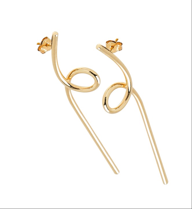 Loop Earring Gold in the group Earrings / Gold Earrings at SCANDINAVIAN JEWELRY DESIGN (1821420003)