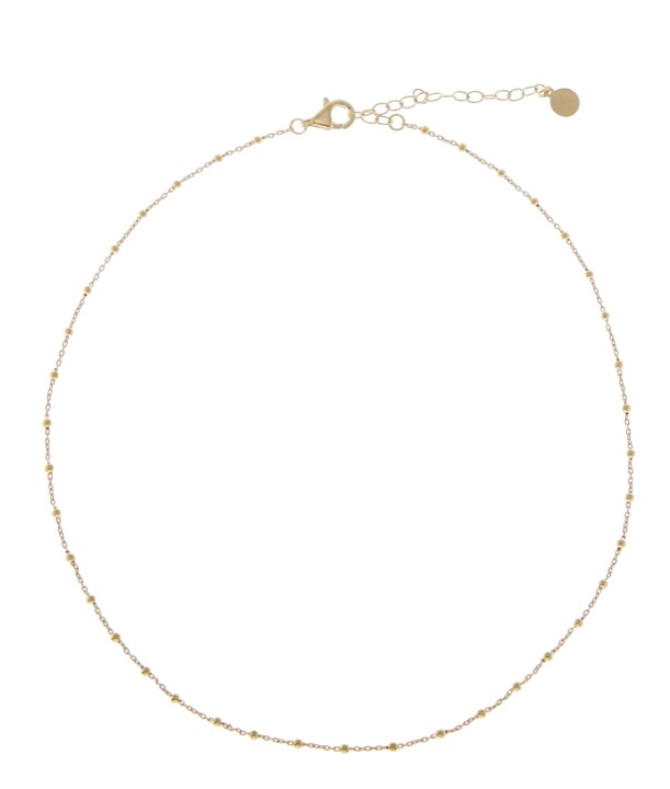 Two beaded Necklaces - Gold in the group Necklaces / Gold Necklaces at SCANDINAVIAN JEWELRY DESIGN (1824120001)