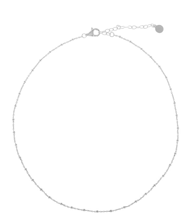 Two beaded Necklaces - Silver in the group Necklaces / Silver Necklaces at SCANDINAVIAN JEWELRY DESIGN (1824170001)