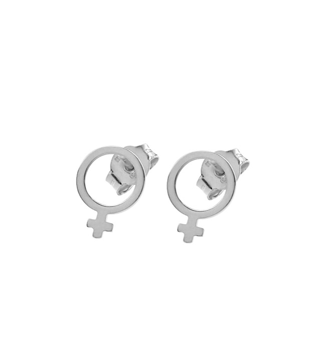 Letters Venus small Earring Silver in the group Earrings / Silver Earrings at SCANDINAVIAN JEWELRY DESIGN (1826411001)