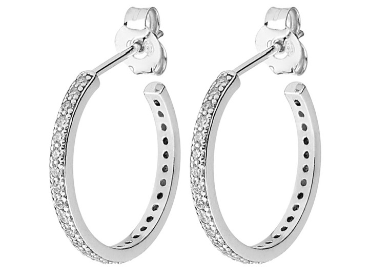 Two round stone Earring Silver in the group Earrings / Silver Earrings at SCANDINAVIAN JEWELRY DESIGN (1827470001)
