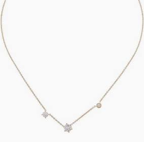 Two Stone Necklace Gold in the group Necklaces / Gold Necklaces at SCANDINAVIAN JEWELRY DESIGN (1828170001-G)